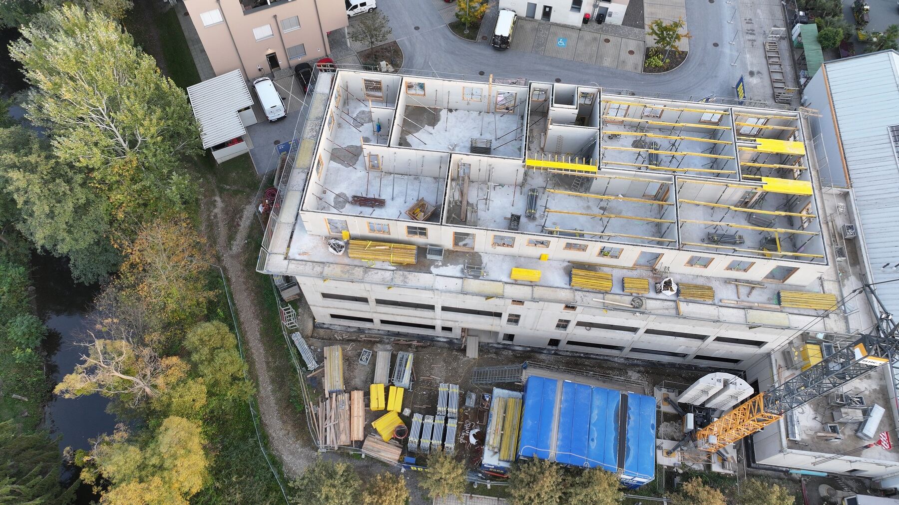Aktueller Gesamtüberblick der Lilienpark-Baustelle am 14. Oktober 2026